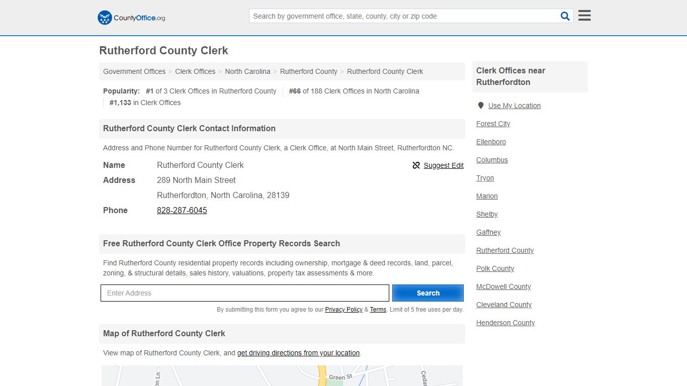 Rutherford County Clerk - Rutherfordton, NC (Address and ...